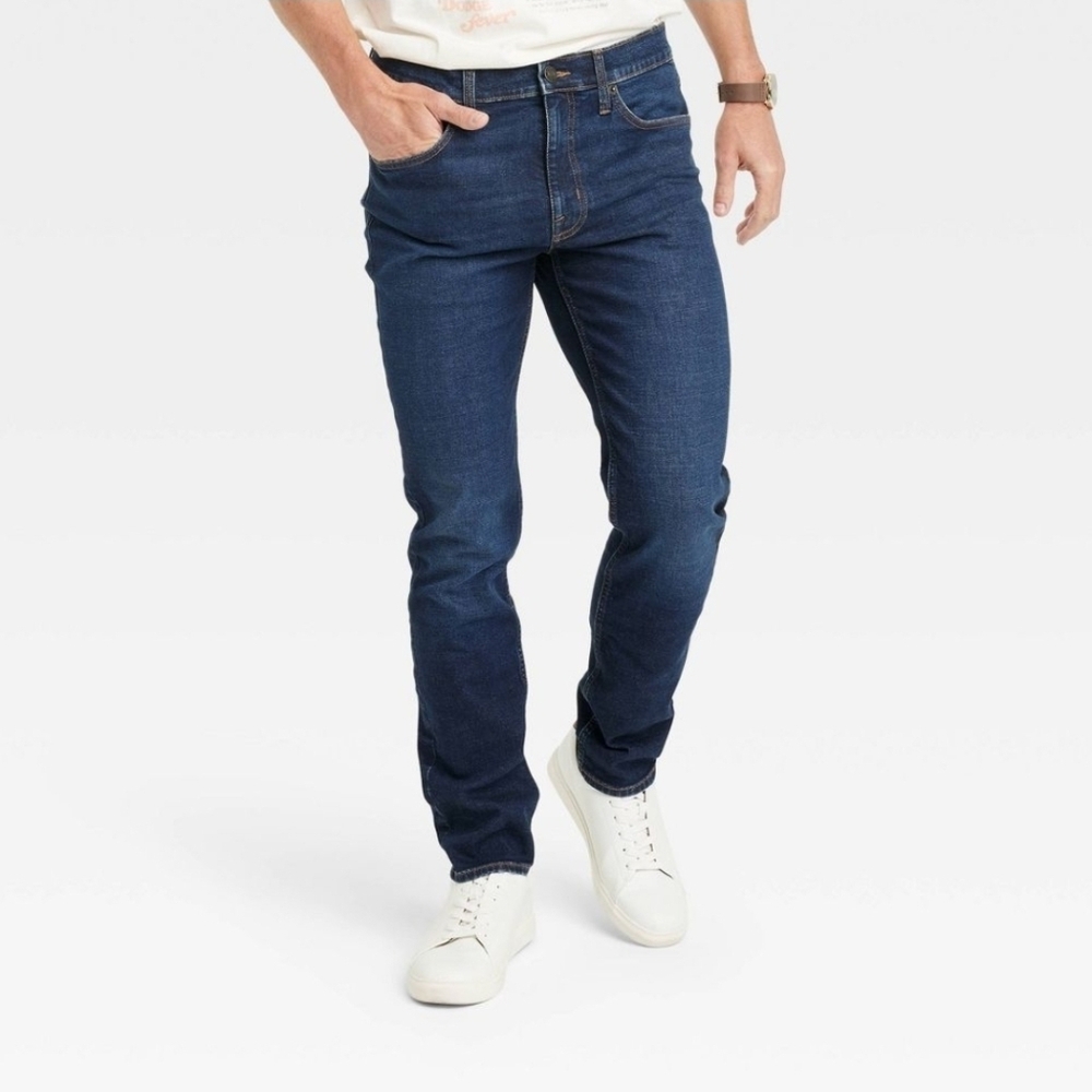 Skinny Denim Jeans Dark Wash Stretchy Slim Fit Total Flex Cotton Size 30x32